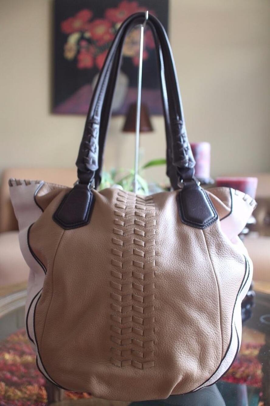 orYANY Lyssie A252525 Soft Pebbled Leather Color BEIGE PINK Tote (pu110)